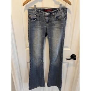 YMI Women's Jeans Mid  Rise Skinny‎ Stretch Size 3/26 Dark Blue